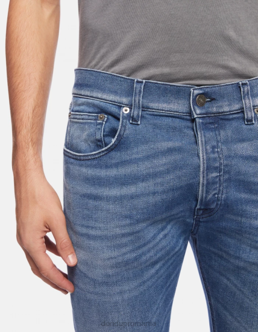 bărbați blugi din denim stretch cu croială regulată icon V84D628 îmbrăcăminte albastru DONDUP