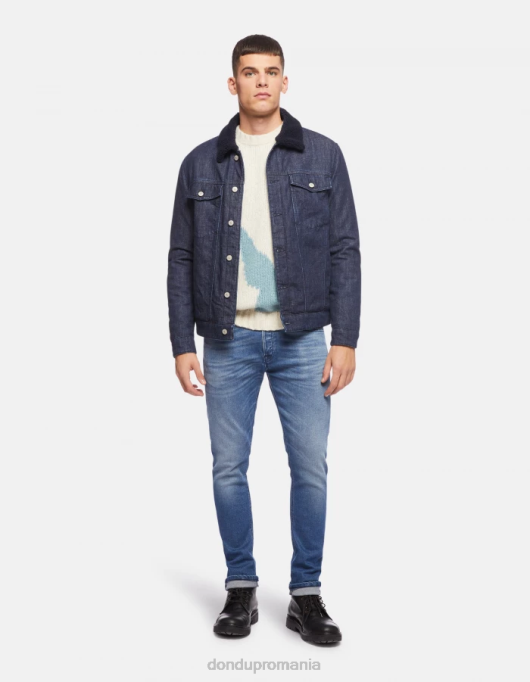 bărbați blugi din denim stretch cu croială regulată icon V84D628 îmbrăcăminte albastru DONDUP