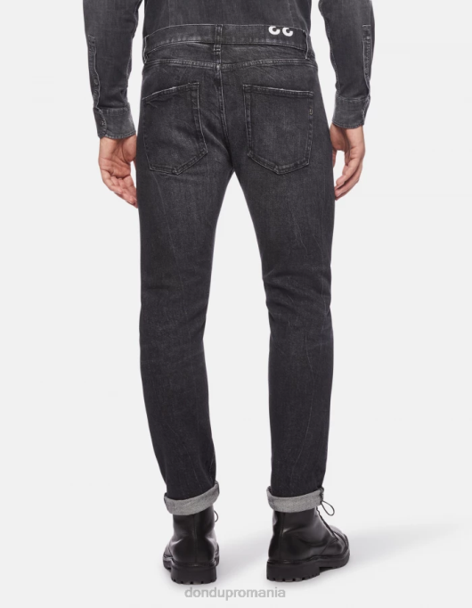 bărbați blugi din denim stretch cu croială regulată icon V84D641 îmbrăcăminte negru DONDUP