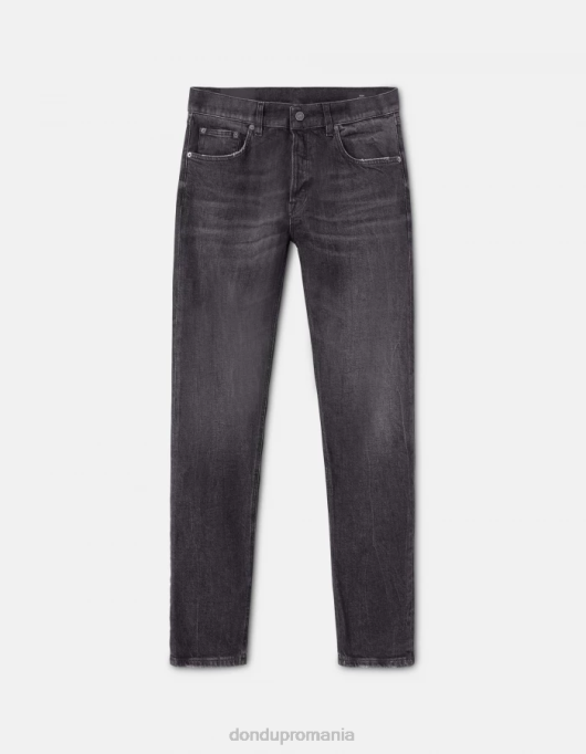 bărbați blugi din denim stretch cu croială regulată icon V84D641 îmbrăcăminte negru DONDUP