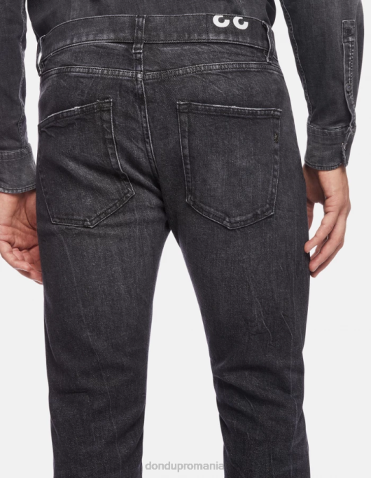 bărbați blugi din denim stretch cu croială regulată icon V84D641 îmbrăcăminte negru DONDUP
