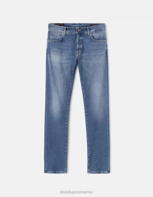 bărbați blugi hans cu ajustare normală din denim elastic V84D595 îmbrăcăminte albastru DONDUP