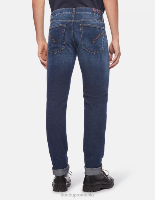 bărbați blugi hans cu ajustare normală din denim elastic V84D600 îmbrăcăminte albastru DONDUP