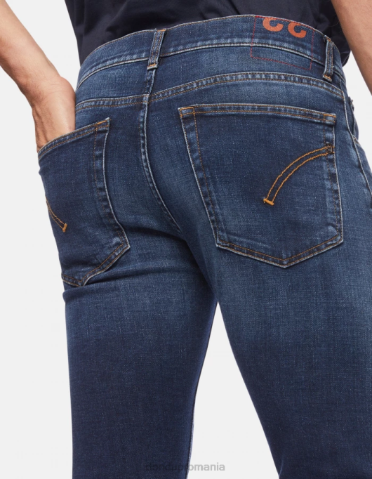 bărbați blugi hans cu ajustare normală din denim elastic V84D600 îmbrăcăminte albastru DONDUP