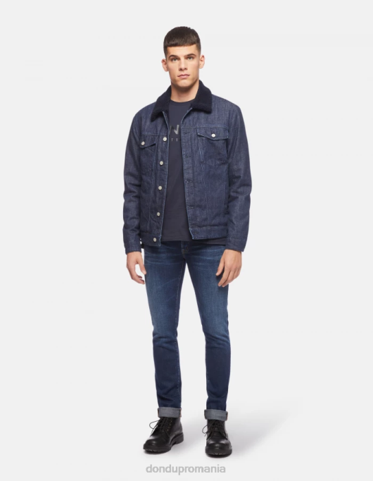 bărbați blugi hans cu ajustare normală din denim elastic V84D600 îmbrăcăminte albastru DONDUP