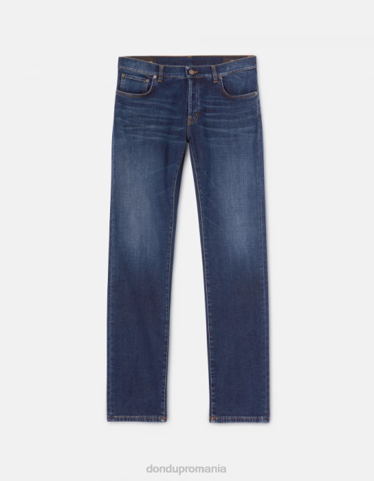 bărbați blugi hans cu ajustare normală din denim elastic V84D600 îmbrăcăminte albastru DONDUP