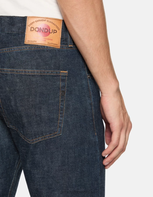 bărbați blugi icon cu ajustări regulate din denim rigid cu margine V84D567 îmbrăcăminte albastru DONDUP