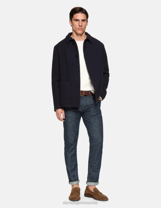 bărbați blugi icon cu ajustări regulate din denim rigid cu margine V84D567 îmbrăcăminte albastru DONDUP