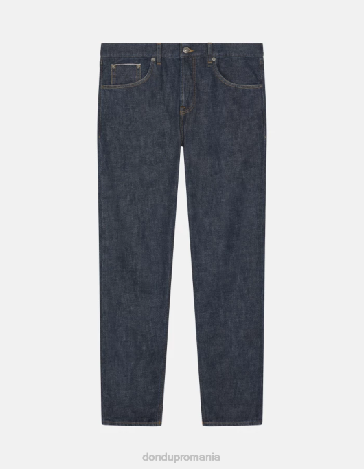 bărbați blugi icon cu ajustări regulate din denim rigid cu margine V84D567 îmbrăcăminte albastru DONDUP
