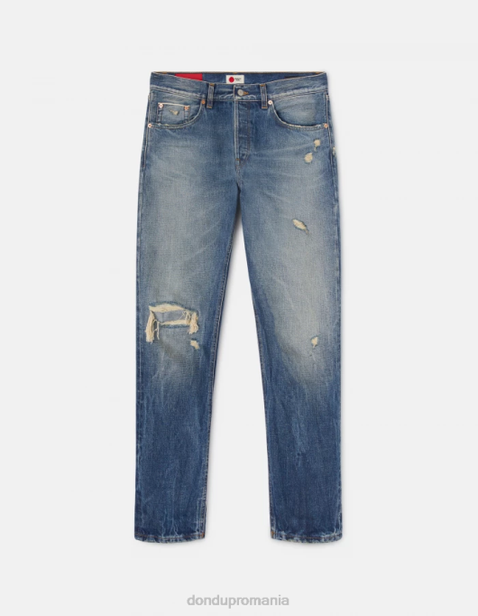 bărbați blugi icon cu ajustări regulate din denim rigid cu margine V84D617 îmbrăcăminte albastru DONDUP