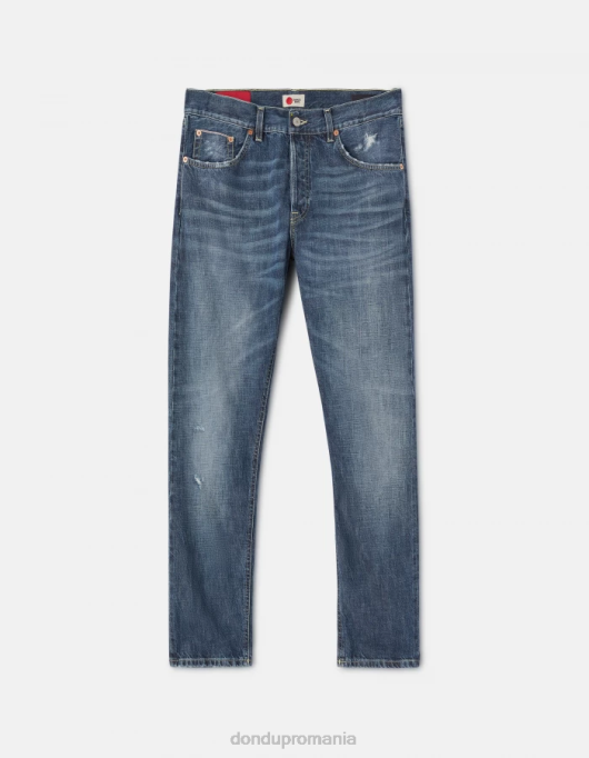 bărbați blugi icon cu ajustări regulate din denim rigid cu margine V84D621 îmbrăcăminte albastru DONDUP