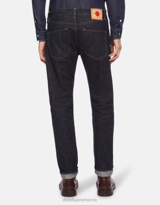 bărbați blugi icon cu ajustări regulate din denim rigid cu margine V84D632 îmbrăcăminte albastru DONDUP