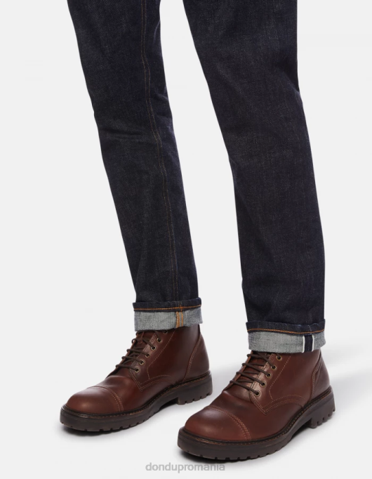bărbați blugi icon cu ajustări regulate din denim rigid cu margine V84D632 îmbrăcăminte albastru DONDUP