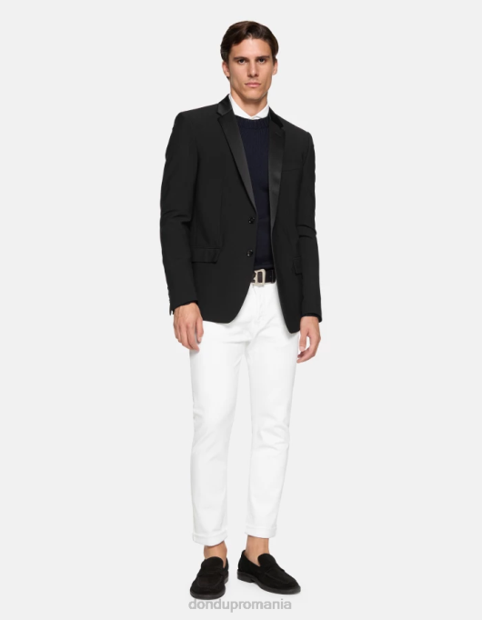 bărbați blugi icon cu ajustare normală din denim stretch bull V84D582 îmbrăcăminte alb DONDUP