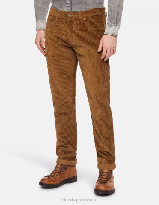 bărbați pantaloni de catifea de 34 de inci, cu ajustare normală, icon V84D558 îmbrăcăminte scorţişoară DONDUP