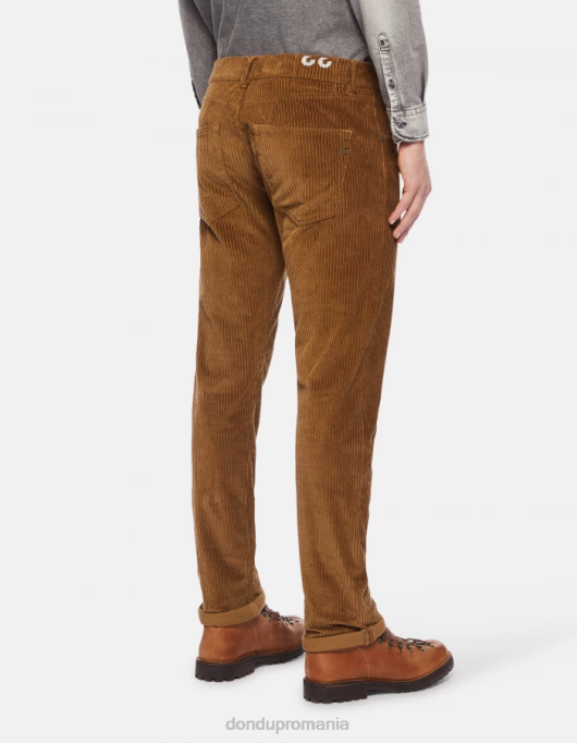 bărbați pantaloni de catifea de 34 de inci, cu ajustare normală, icon V84D558 îmbrăcăminte scorţişoară DONDUP