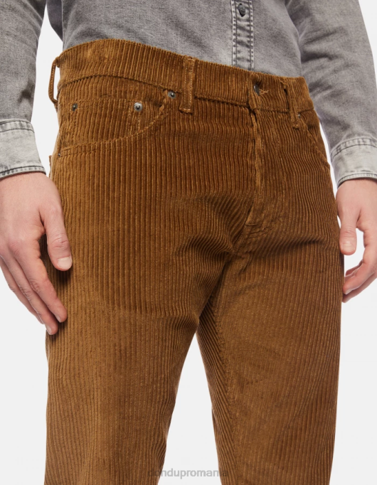 bărbați pantaloni de catifea de 34 de inci, cu ajustare normală, icon V84D558 îmbrăcăminte scorţişoară DONDUP