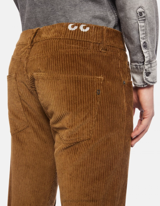 bărbați pantaloni de catifea de 34 de inci, cu ajustare normală, icon V84D558 îmbrăcăminte scorţişoară DONDUP