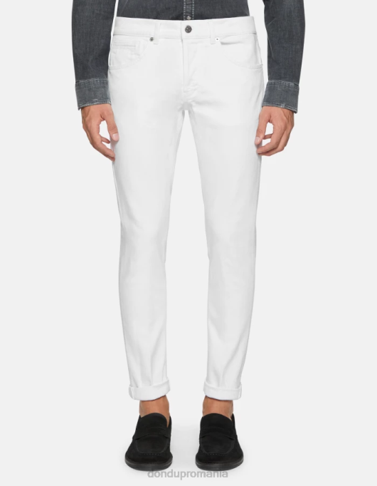 bărbați blugi skinny george din denim bull stretch V84D636 îmbrăcăminte alb DONDUP