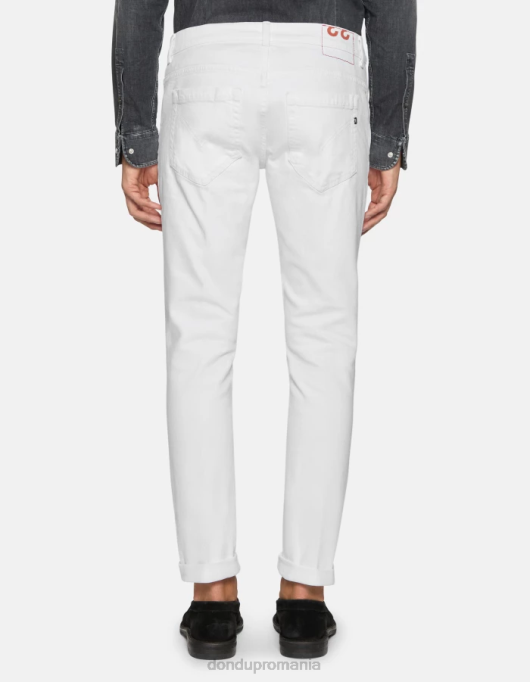 bărbați blugi skinny george din denim bull stretch V84D636 îmbrăcăminte alb DONDUP