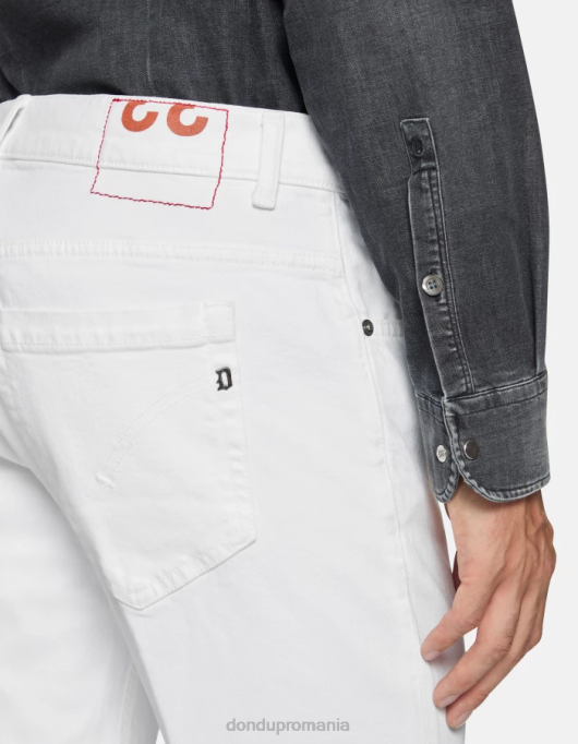 bărbați blugi skinny george din denim bull stretch V84D636 îmbrăcăminte alb DONDUP