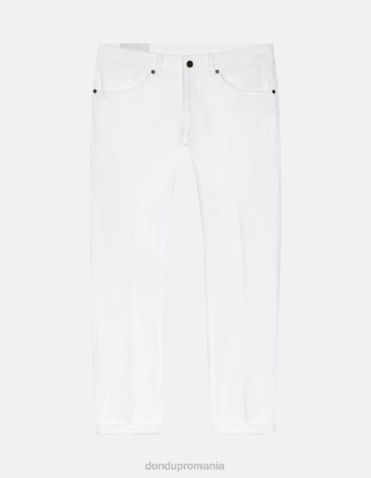 bărbați blugi skinny george din denim bull stretch V84D636 îmbrăcăminte alb DONDUP