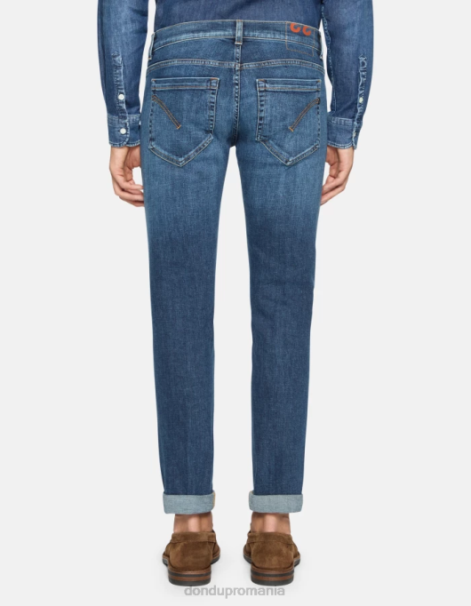 bărbați blugi skinny george din denim elastic V84D556 îmbrăcăminte albastru DONDUP