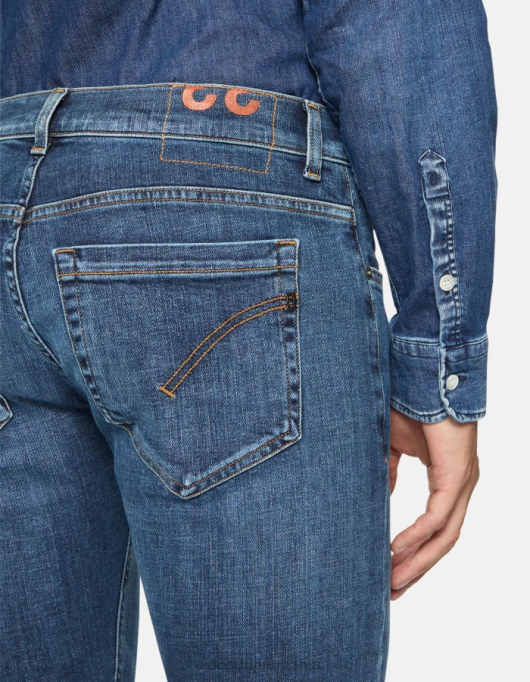 bărbați blugi skinny george din denim elastic V84D556 îmbrăcăminte albastru DONDUP