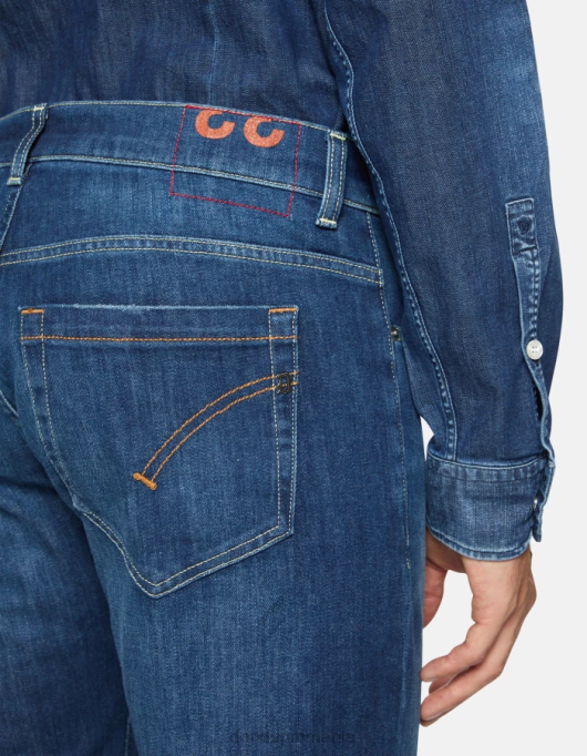 bărbați blugi skinny george din denim elastic V84D575 îmbrăcăminte albastru DONDUP
