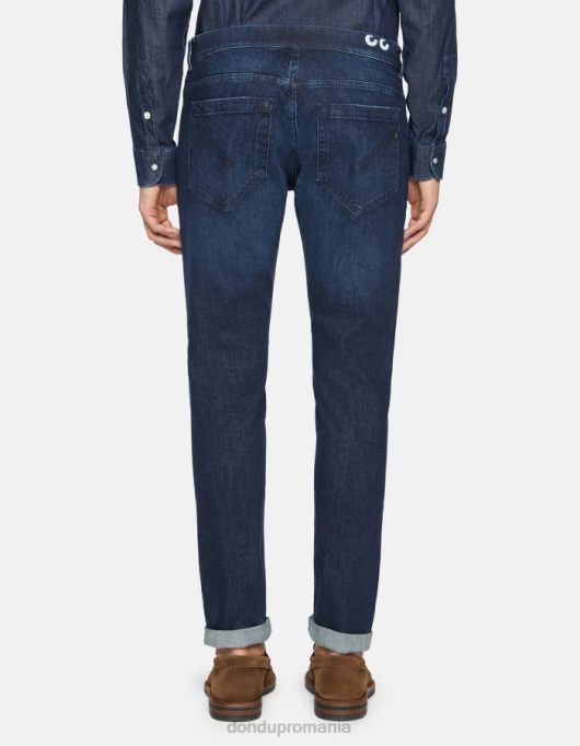 bărbați blugi skinny george din denim elastic V84D606 îmbrăcăminte albastru DONDUP