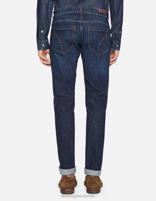 bărbați blugi skinny george din denim elastic V84D609 îmbrăcăminte albastru DONDUP