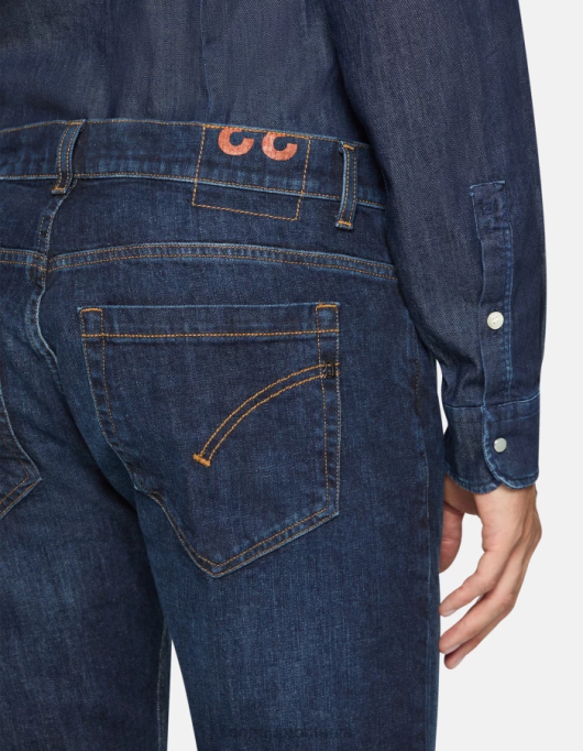 bărbați blugi skinny george din denim elastic V84D609 îmbrăcăminte albastru DONDUP