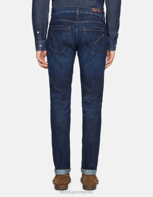 bărbați blugi skinny george din denim elastic V84D615 îmbrăcăminte albastru DONDUP