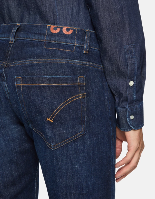 bărbați blugi skinny george din denim elastic V84D615 îmbrăcăminte albastru DONDUP