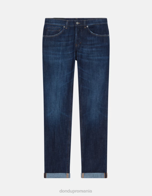 bărbați blugi skinny george din denim elastic V84D615 îmbrăcăminte albastru DONDUP