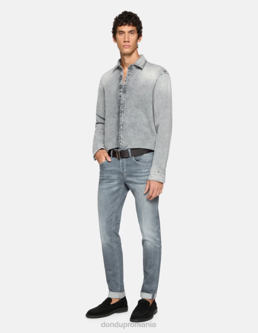 bărbați blugi skinny george din denim elastic V84D619 îmbrăcăminte topo DONDUP