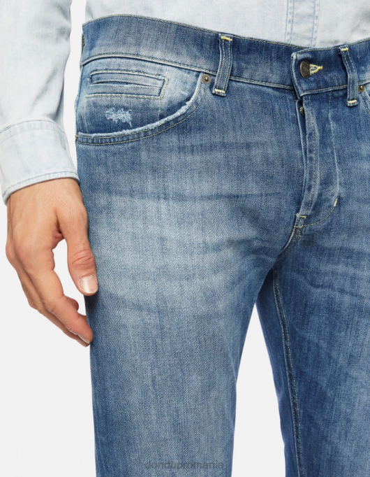 bărbați blugi skinny george din denim elastic V84D659 îmbrăcăminte albastru DONDUP