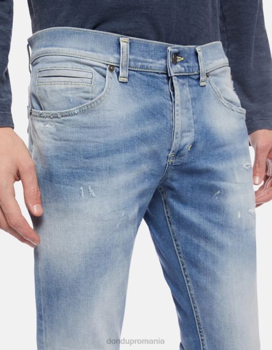 bărbați blugi skinny george din denim elastic V84D660 îmbrăcăminte albastru DONDUP