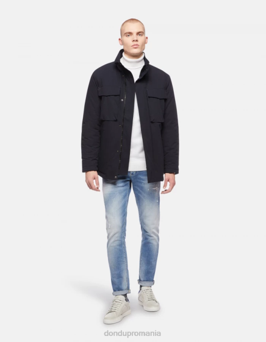 bărbați blugi skinny george din denim elastic V84D660 îmbrăcăminte albastru DONDUP
