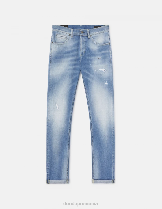 bărbați blugi skinny george din denim elastic V84D660 îmbrăcăminte albastru DONDUP