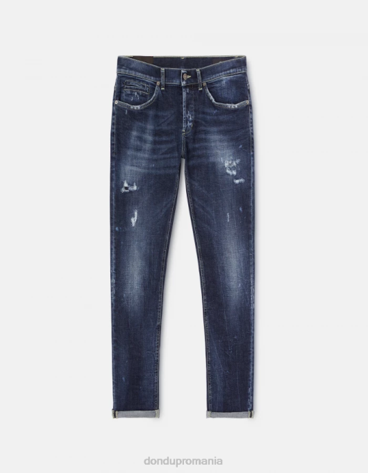 bărbați blugi skinny george din denim elastic V84D661 îmbrăcăminte albastru DONDUP