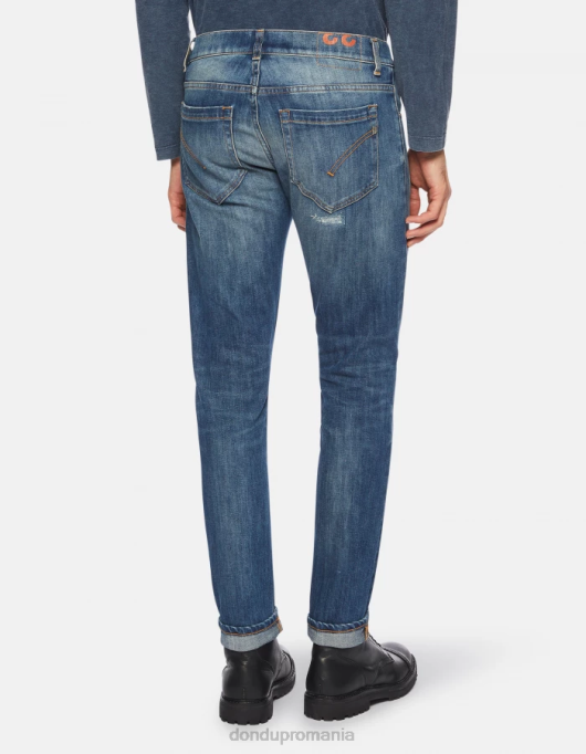bărbați blugi skinny george din denim elastic V84D667 îmbrăcăminte albastru DONDUP