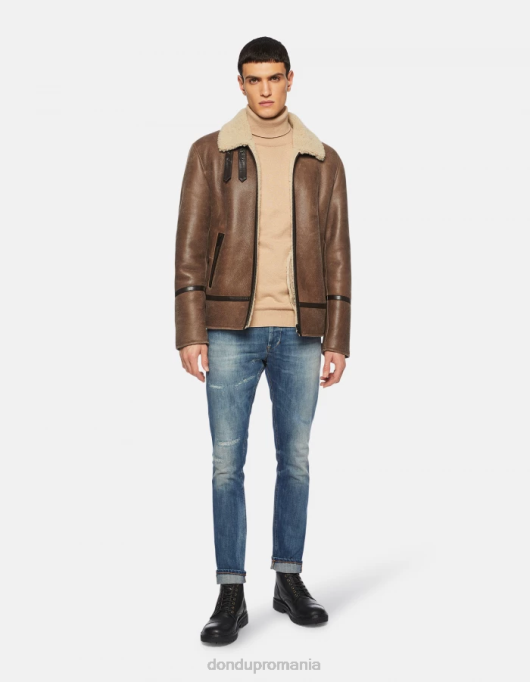 bărbați blugi skinny george din denim elastic V84D667 îmbrăcăminte albastru DONDUP