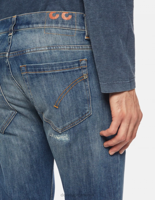 bărbați blugi skinny george din denim elastic V84D667 îmbrăcăminte albastru DONDUP