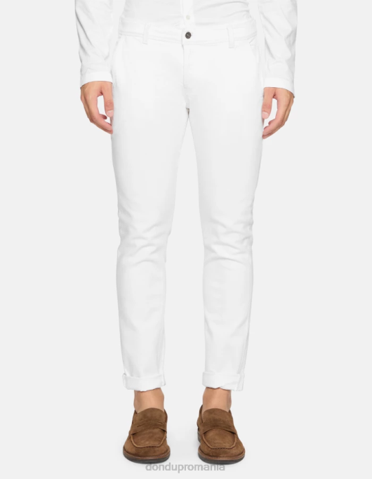 bărbați blugi skinny konor din denim bull stretch V84D664 îmbrăcăminte alb DONDUP