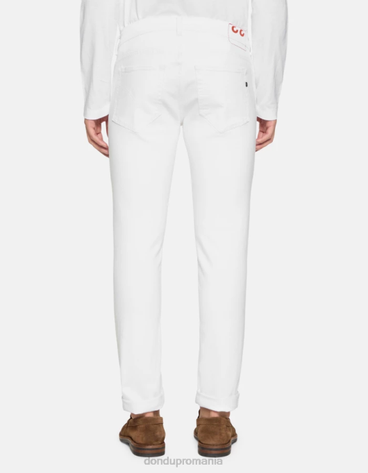 bărbați blugi skinny konor din denim bull stretch V84D664 îmbrăcăminte alb DONDUP