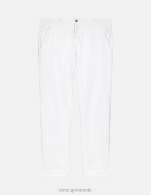bărbați blugi skinny konor din denim bull stretch V84D664 îmbrăcăminte alb DONDUP