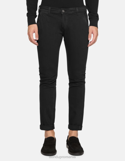 bărbați blugi skinny konor din denim bull stretch V84D665 îmbrăcăminte negru DONDUP