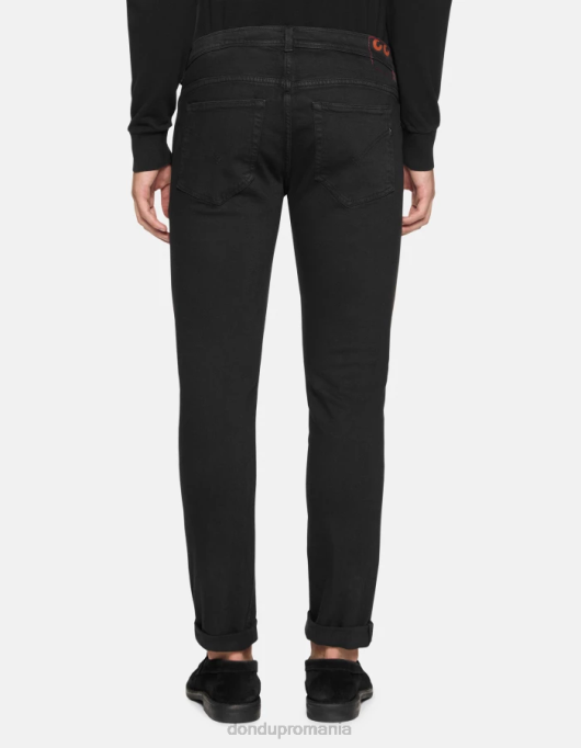 bărbați blugi skinny konor din denim bull stretch V84D665 îmbrăcăminte negru DONDUP