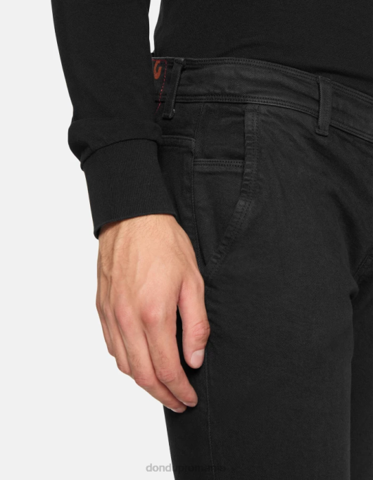 bărbați blugi skinny konor din denim bull stretch V84D665 îmbrăcăminte negru DONDUP